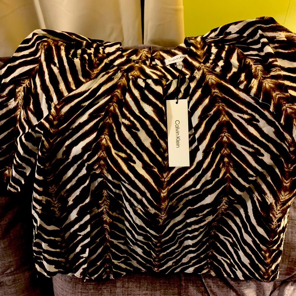 New CK animal print short sleeve shirt.